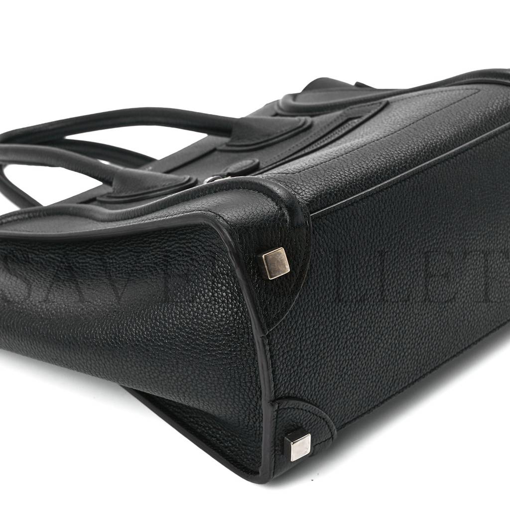 Ce**e drummed calfskin micro luggage black (20*20*10cm)