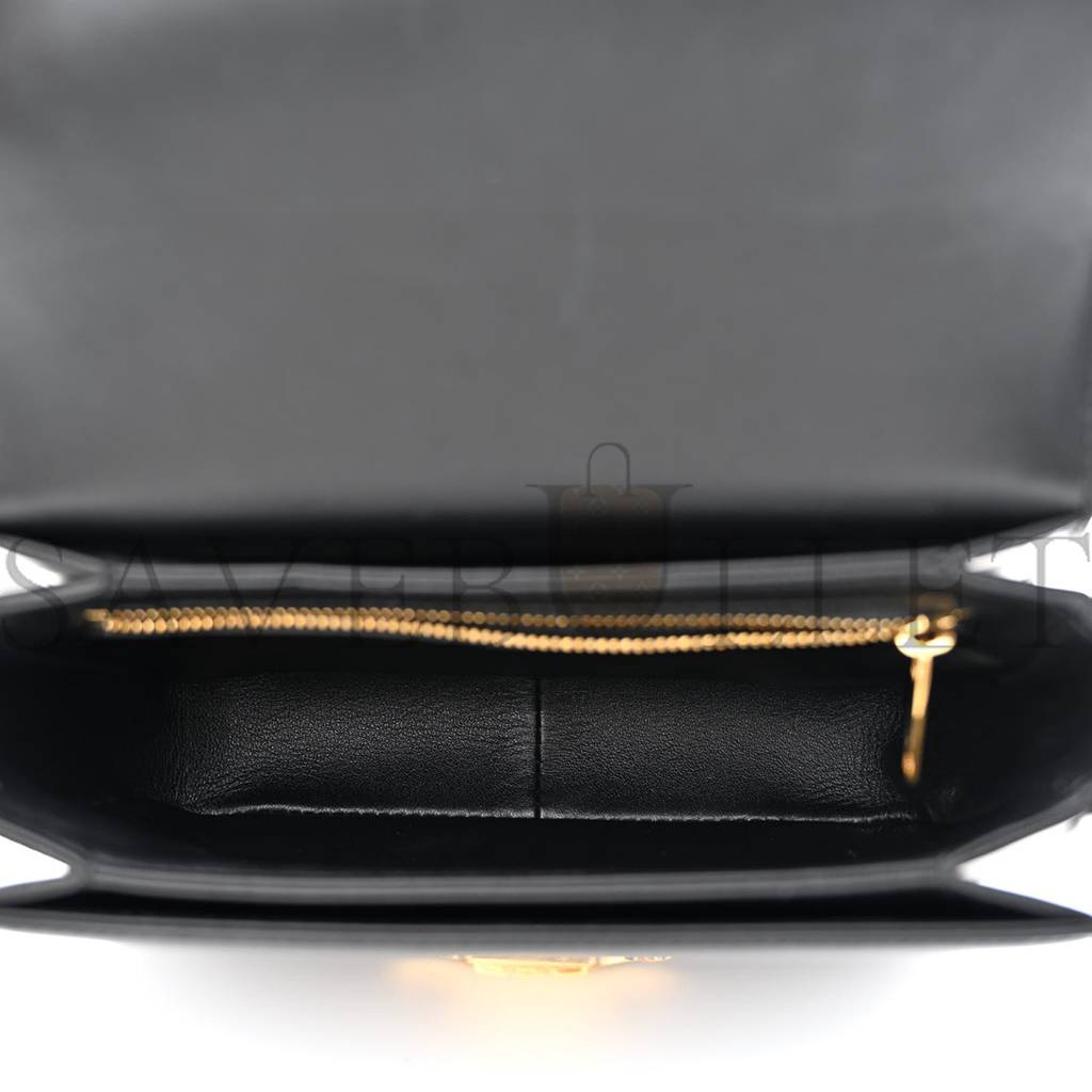 Ce**e shiny calfskin teen triomphe black (18*13*7cm)