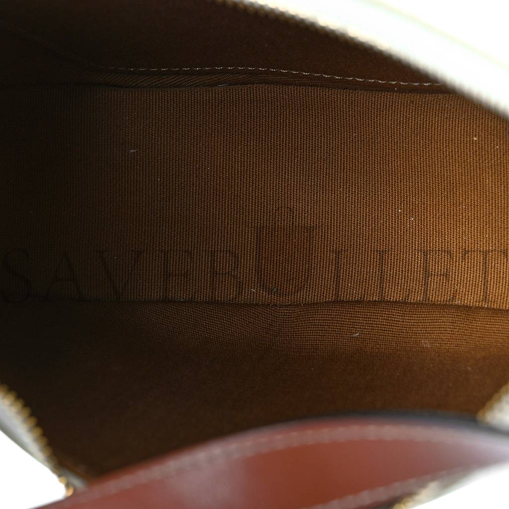 Ce**e canvas calfskin ava triomphe shoulder bag white (23*13*6cm)