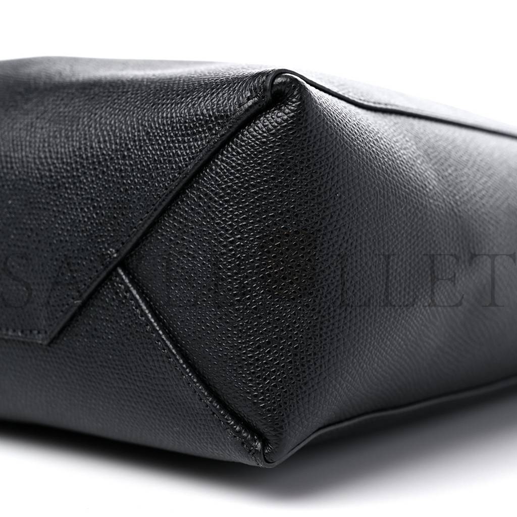 Ce**e grained calfskin small vertical cabas black (28*23*10cm)