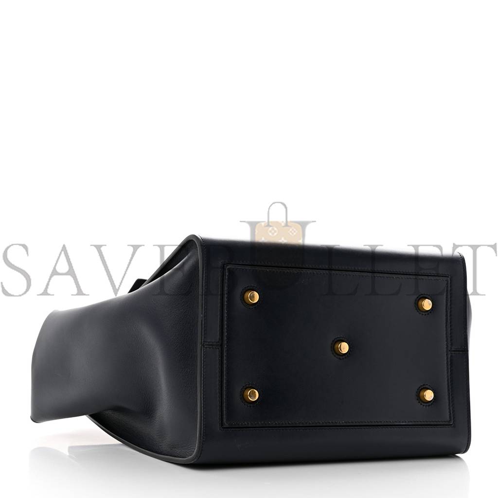 Ce**e palmelato calfskin medium tie knot tote midnight (28*28*20cm)