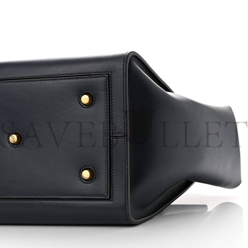 Ce**e palmelato calfskin medium tie knot tote midnight (28*28*20cm)