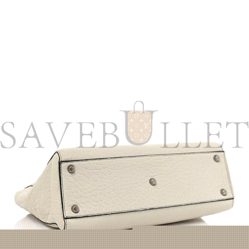 D*or canyon grained lambskin large lady D*or off white (31*25*12.1cm)