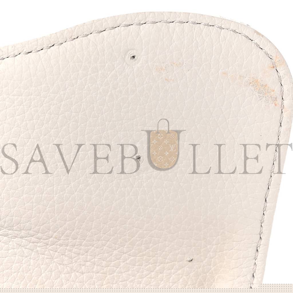 D*or homme oblique jacquard calfskin mini saddle backpack beige (23*18*8.9cm)