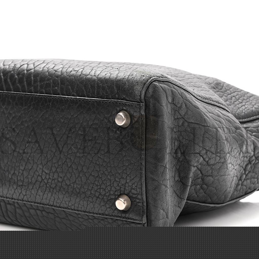 D*or canyon grained lambskin large lady D*or black (32*25*12.7cm)