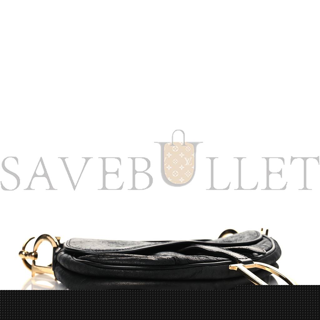 D*or shiny goatskin saddle bag black (25*19*3.8cm)