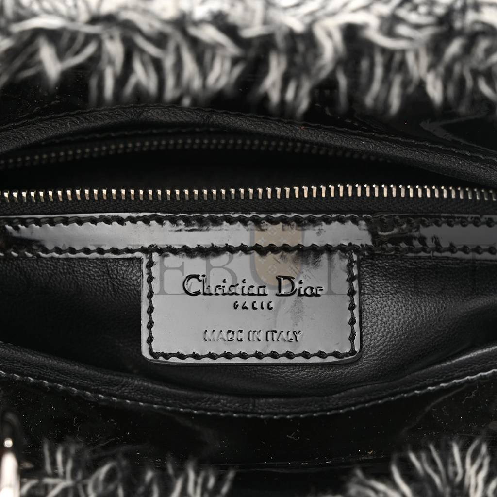 D*or tweed cannage large lady D*or black (32*25*11.4cm)