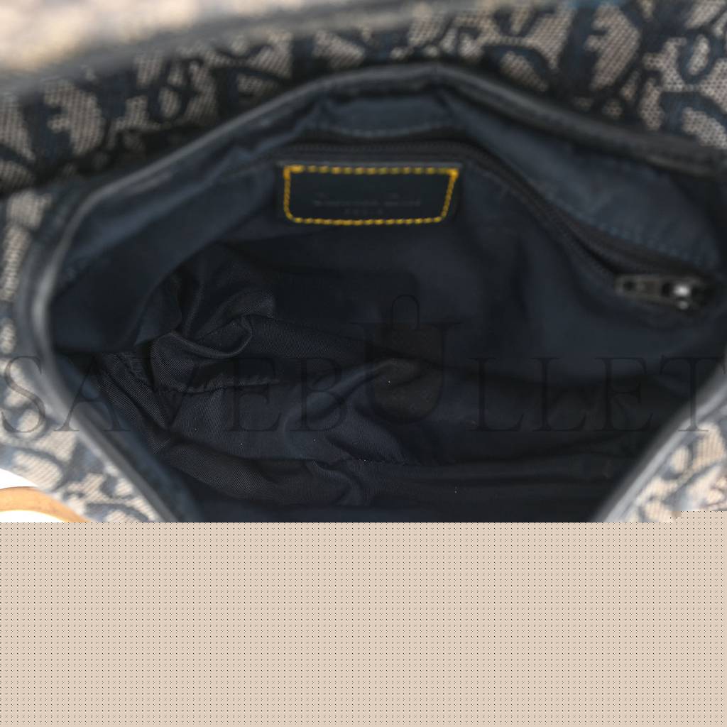 D*or monogram saddle bag blue (20*19*2.5cm)