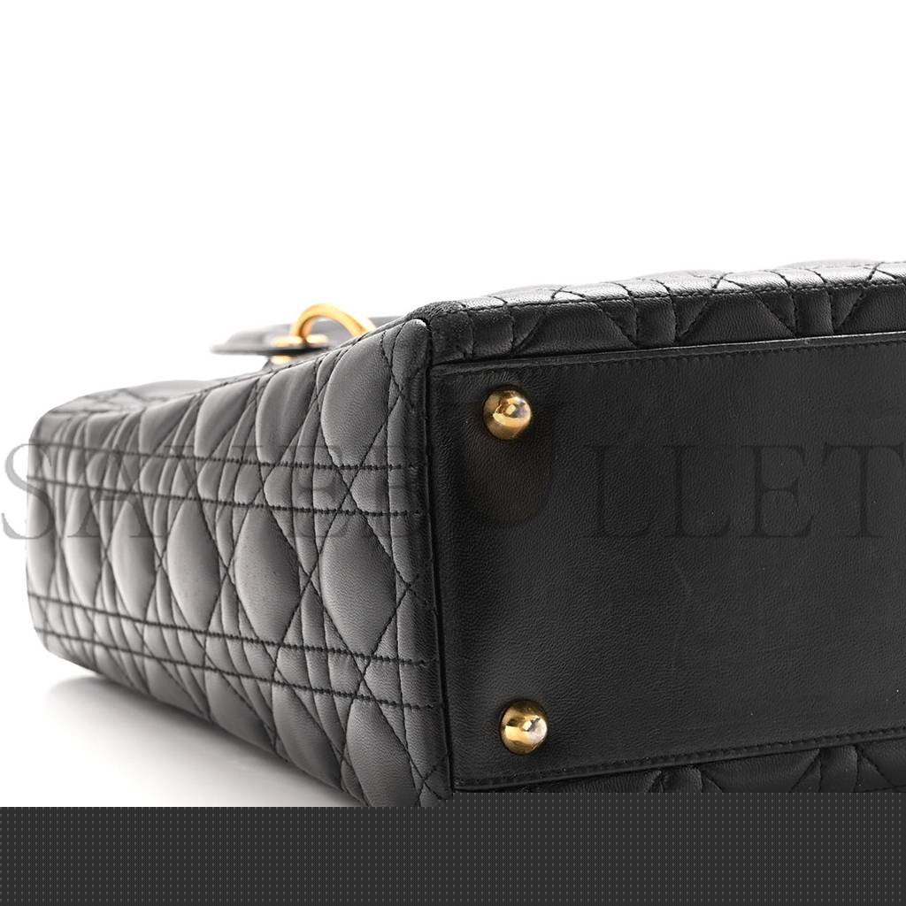 D*or lambskin cannage large lady D*or black (32*25*12.1cm)
