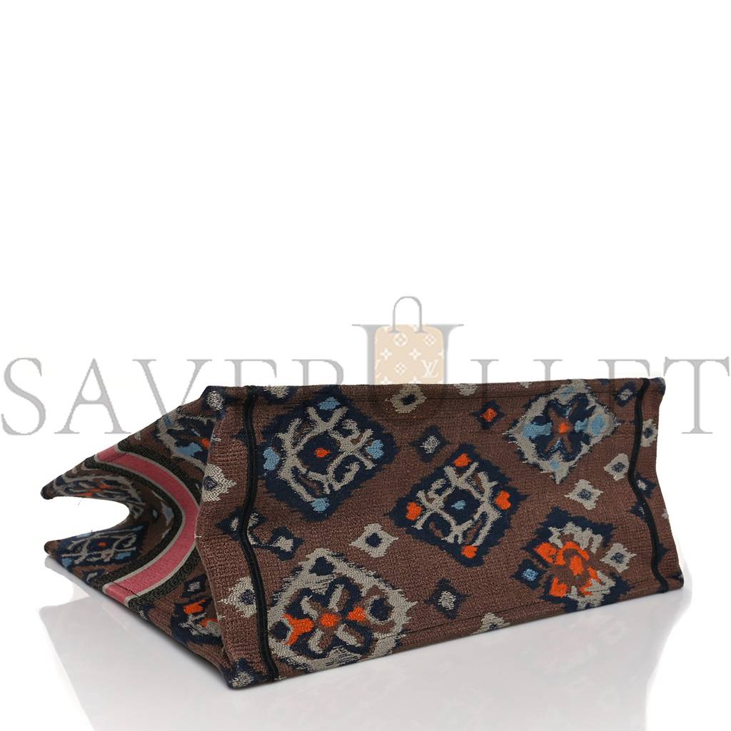 D*or canvas embroidered large broderie D*or flowers book tote multicolor (42*34*17.8cm)