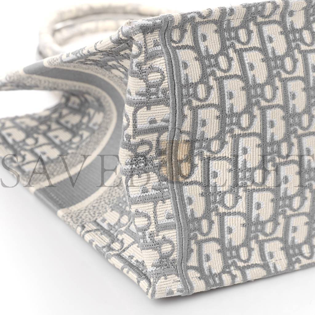 D*or oblique medium book tote grey (36*27*14cm)