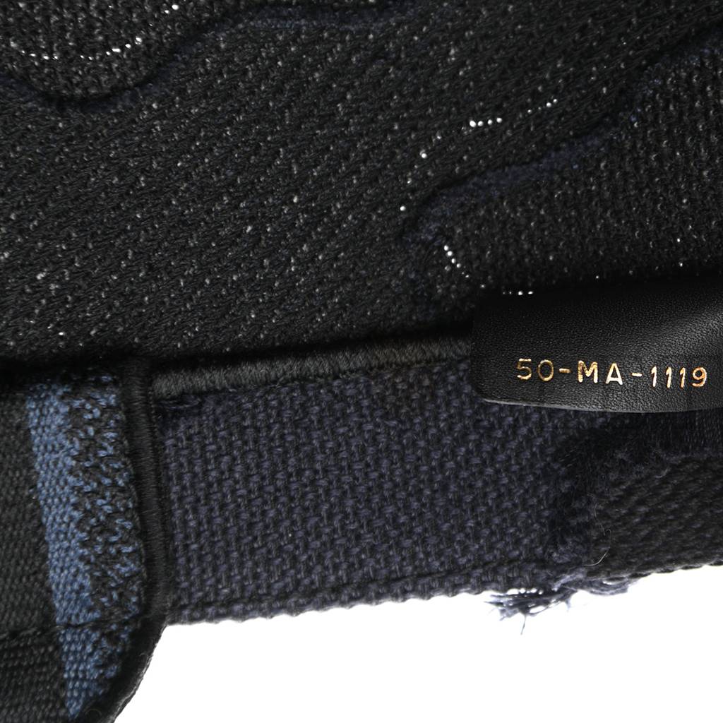 D*or canvas embroidered camouflage book tote blue (36*27*16.5cm)