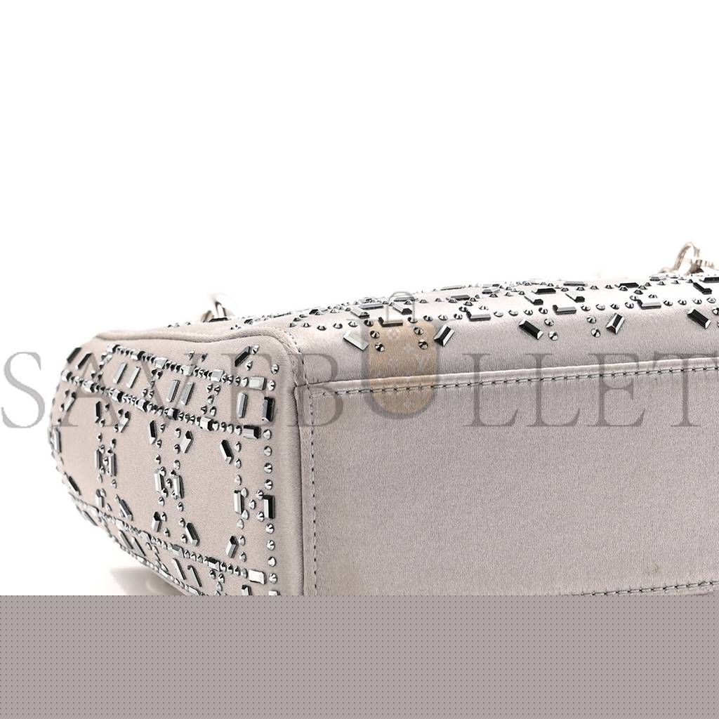 D*or satin crystal cannage mini lady D*or gray (17*15*7cm)