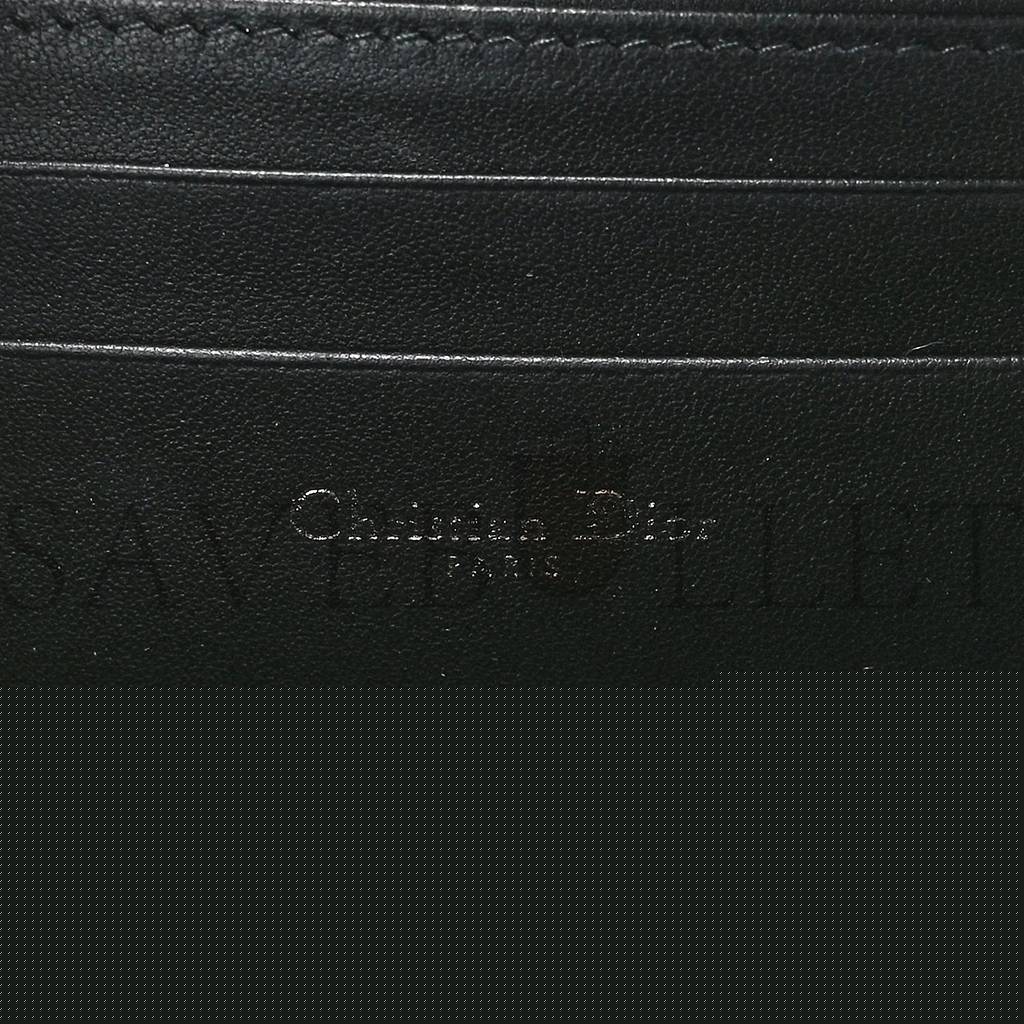 D*or calfskin macro-cannage caro box bag black (20*11*5.1cm)