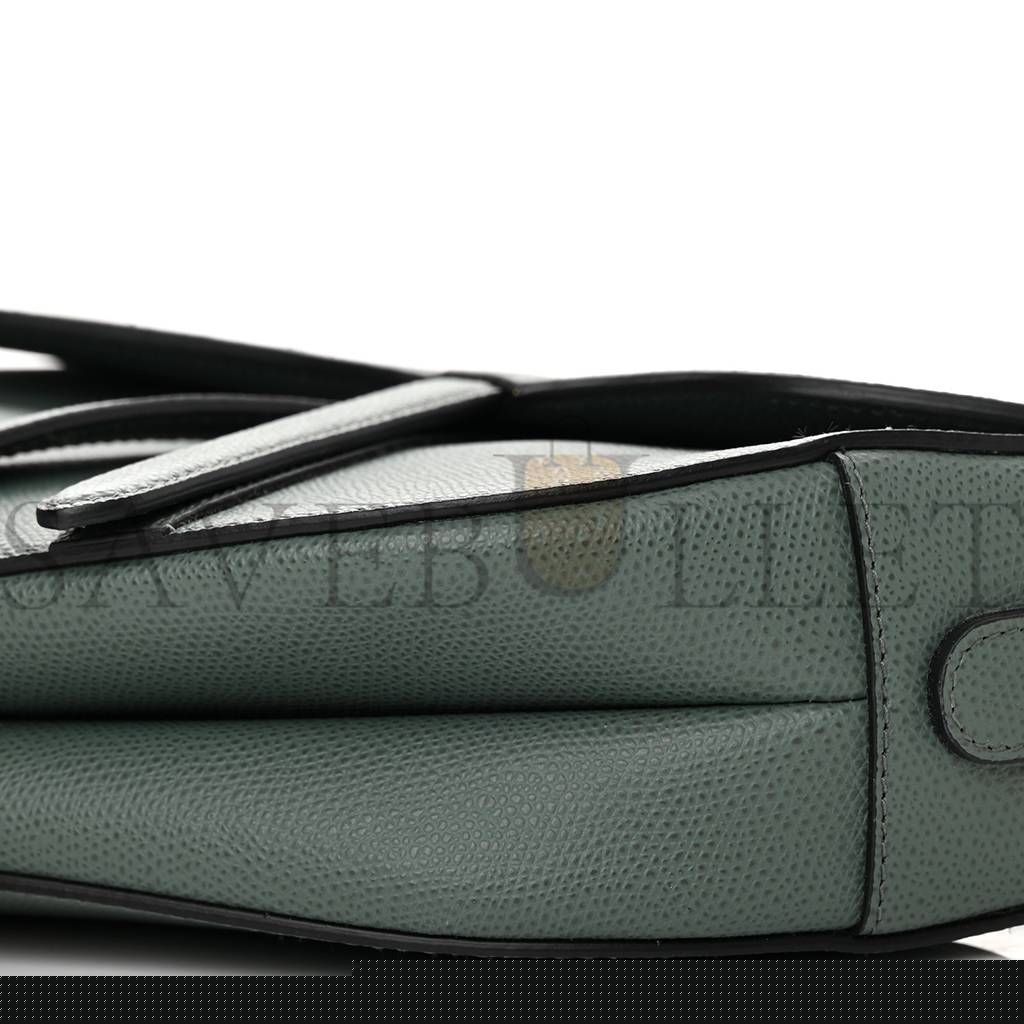 D*or grained calfskin saddle bag orage (25*21*6.4cm)