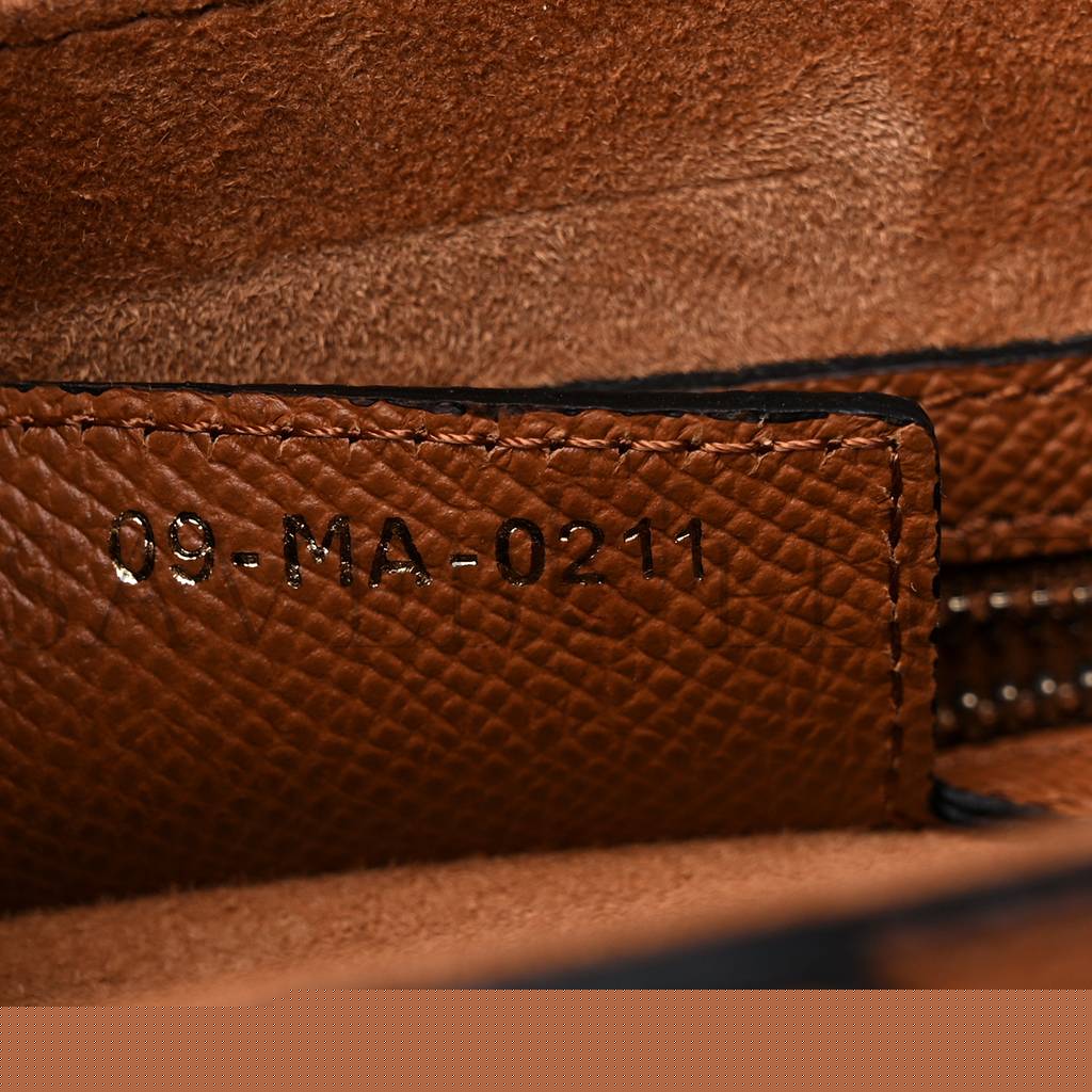 D*or grained calfskin saddle bag camello (24*20*6.4cm)