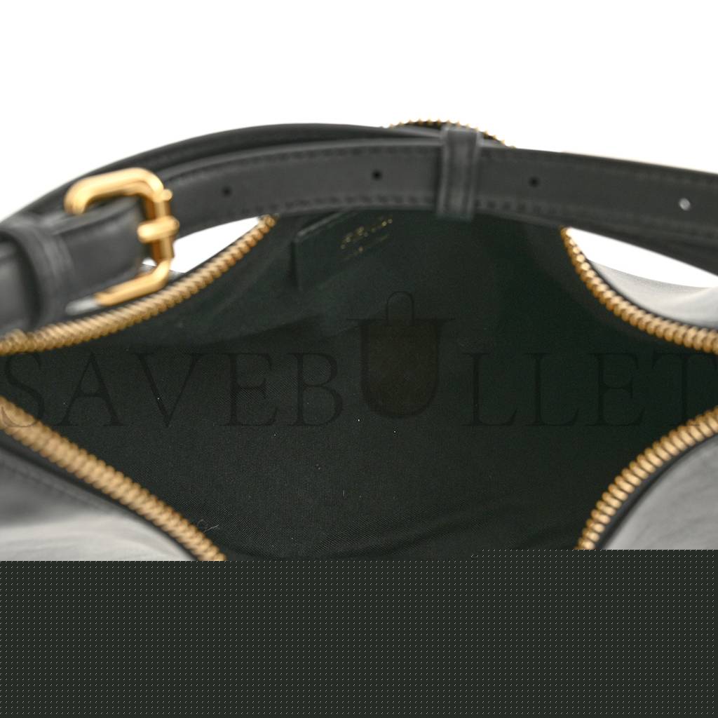 F**di vitello grace matte small F**digraphy hobo bag black (28*24*9cm)