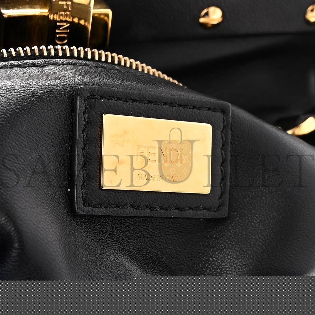 F**di nappa mini peekaboo iconic satchel black (23*17*11cm)