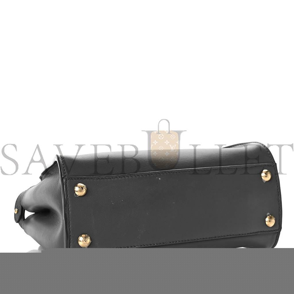 F**di vitello seta chenille ff mini peekaboo iconic satchel anthracite asfalto (23*17*11cm)