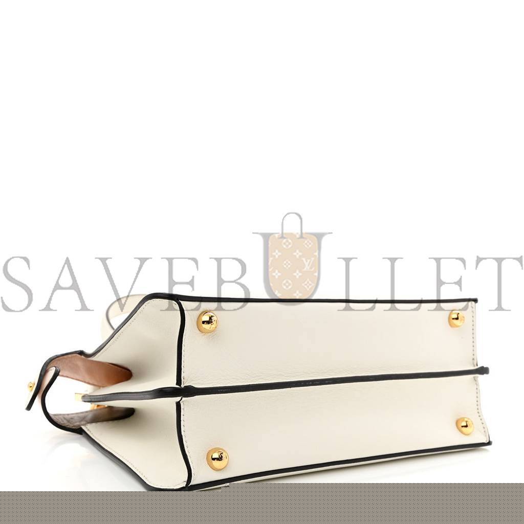 F**di shiny nappa petite peekaboo i see u satchel white (27*21*10cm)
