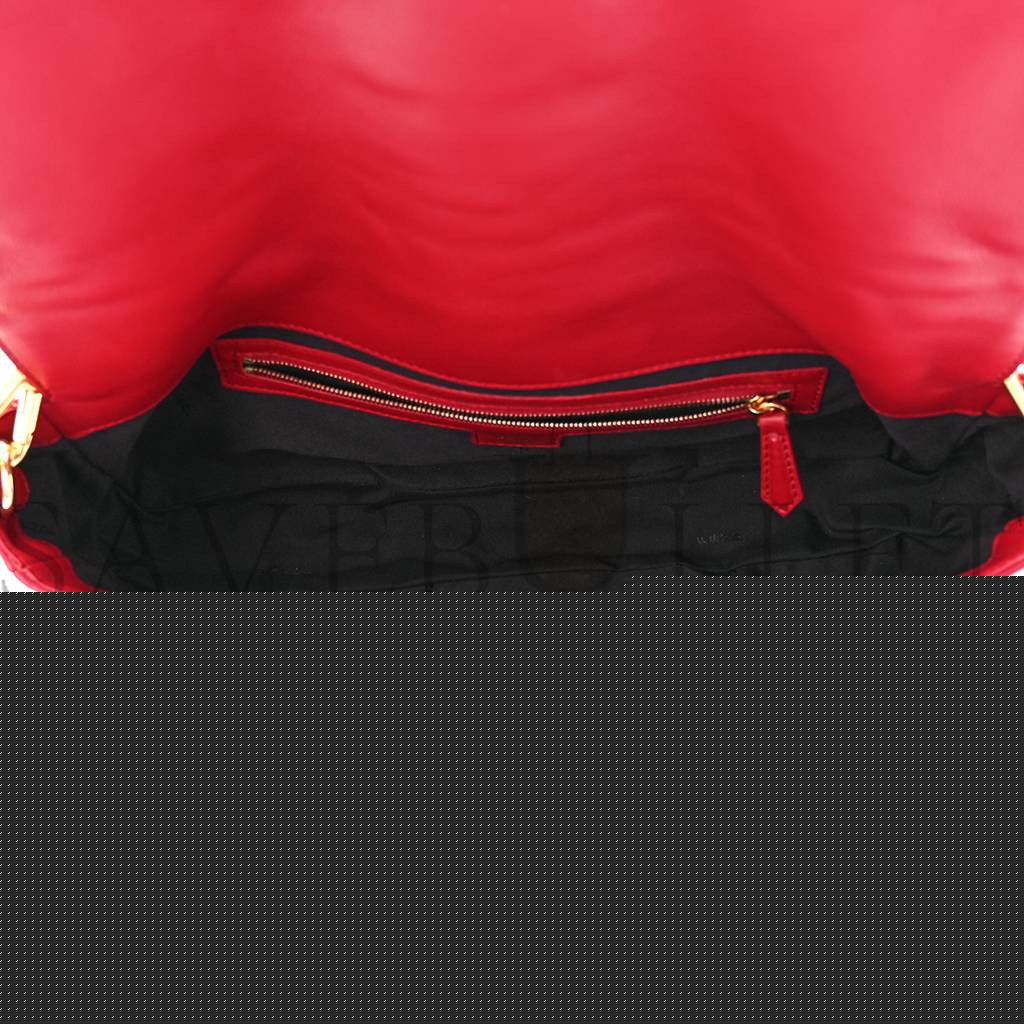 F**di nappa ff 1974 embossed large baguette fragola (32*16*5cm)