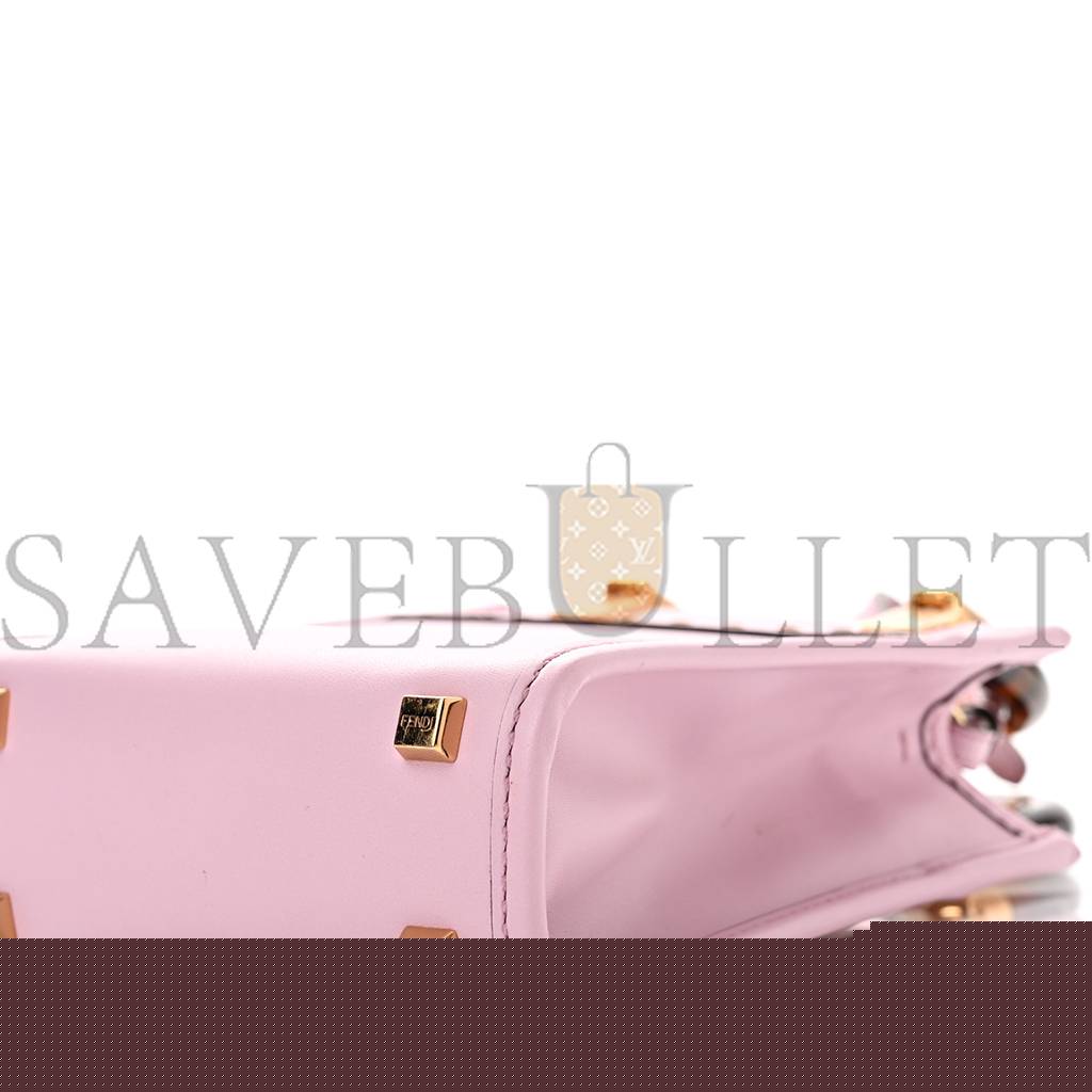 F**di vitello king plexiglass mini F**di sunshine shopper tote lavanda (17*13*5cm)