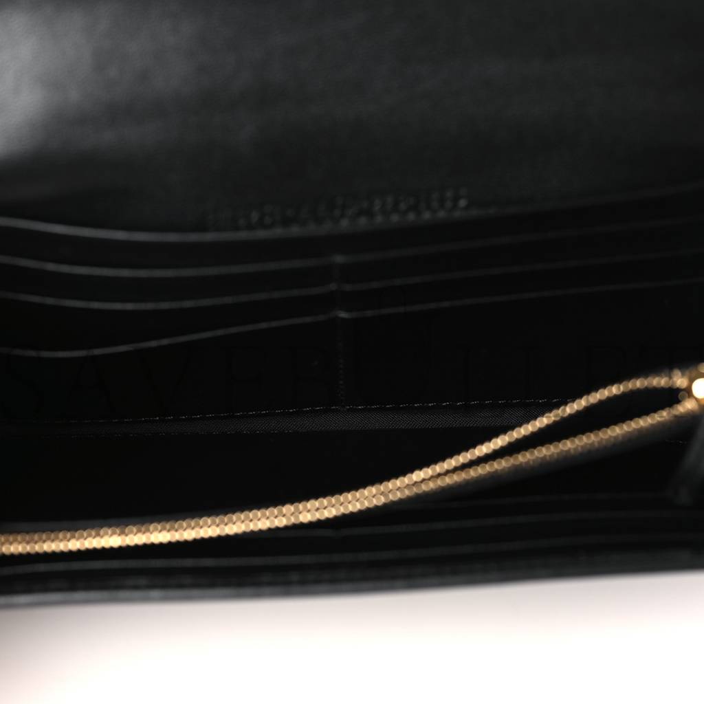 F**di nappa ff embossed continental wallet black (19*10*3cm)